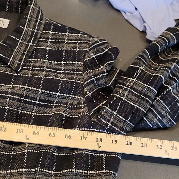 Style & Co Collection Black Checkered Jacket - Picture 4 of 7